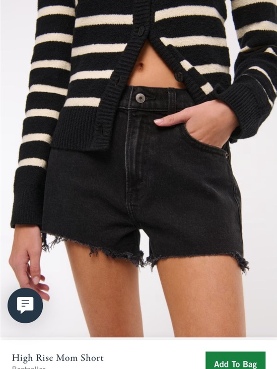Abercrombie & Fitch Pants - Abercrombie & Fitch Black High-Rise Mom Jean Shorts